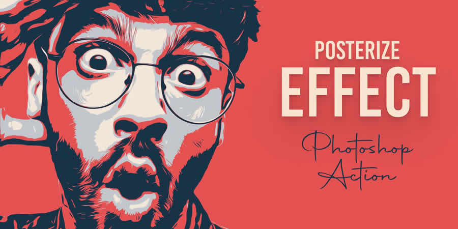 Ensemble d'actions Photoshop à effet postérisé