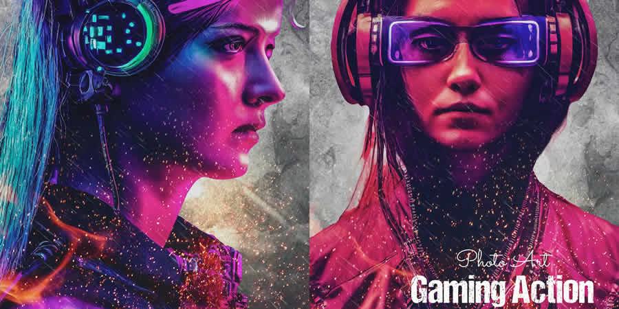 Photo Art Gaming Photoshop-Aktionsset