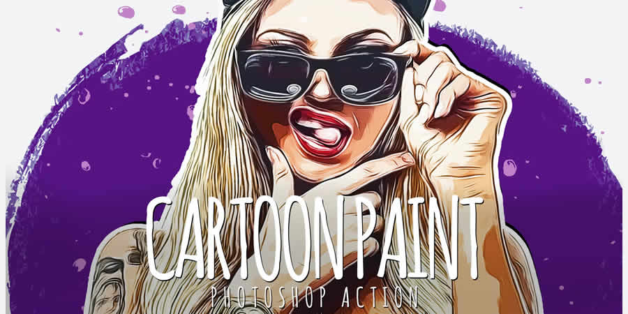 Cartoon Paint Photoshop-Aktionsset