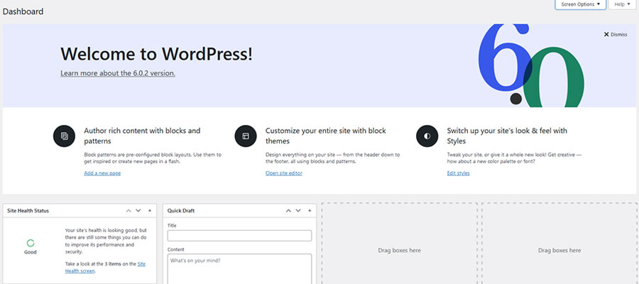 ประสบการณ์การเริ่มต้นใช้งาน WordPress ในปัจจุบันอาจมีการปรับปรุงบ้าง