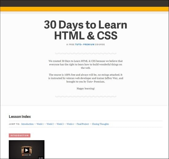 Tuts + Free Courses Online-Tutorials für Webdesign-Kurse