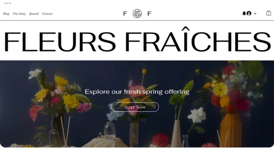 Modèle de site Web de magasin de fleurs