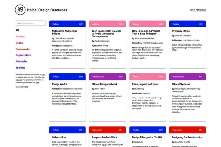 Pequena ferramenta para web designers Recursos de design ético