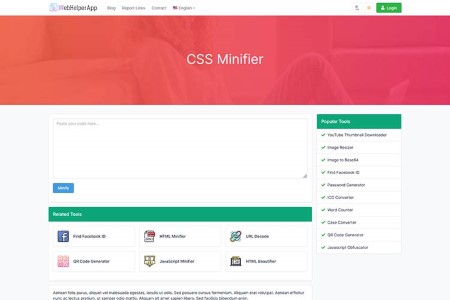 網頁設計師的小工具 CSS Minifier