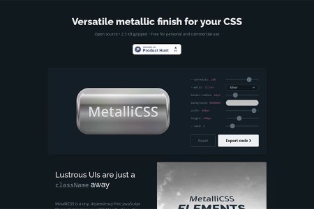 Web デザイナー向けの小さなツール MetalliCSS