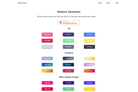 Крошечный инструмент для веб-дизайнеров Генератор кнопок