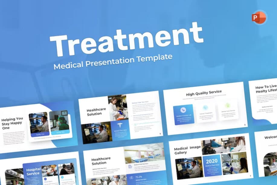 Melhor modelo de PowerPoint de enfermagem: modelo de PowerPoint de tratamento médico