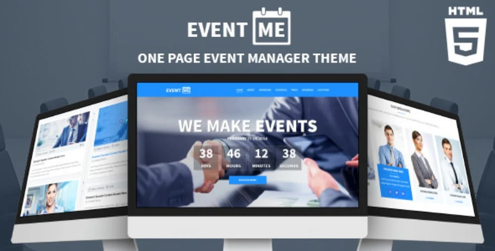 Kreative Neujahrs-Landing-Page-Themen: imEvent - HTML-Vorlage für Konferenz-Landing-Pages