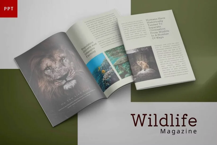 Wildlife - Magazin Powerpoint-Vorlage