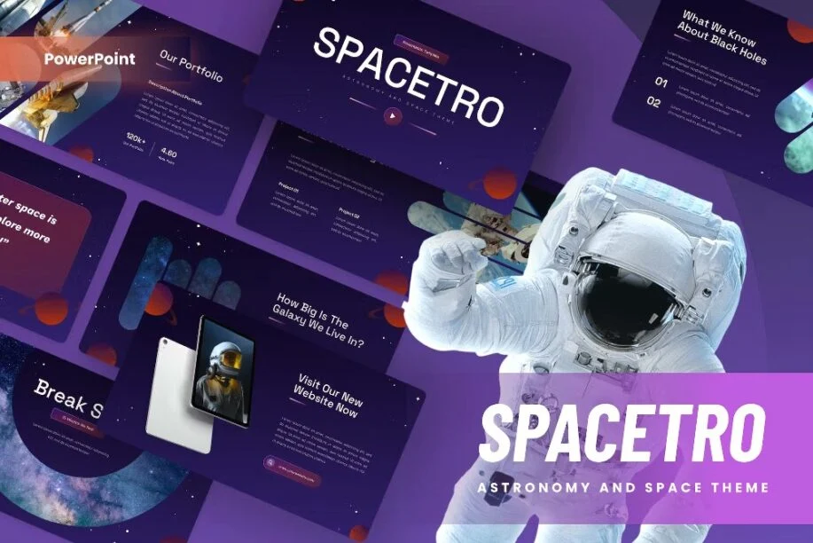 Spacetro - Шаблон Powerpoint для астрономии и космоса