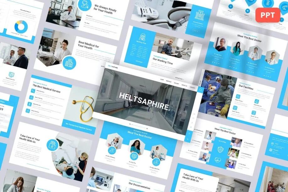 Heltsaphire - Modello PowerPoint medico