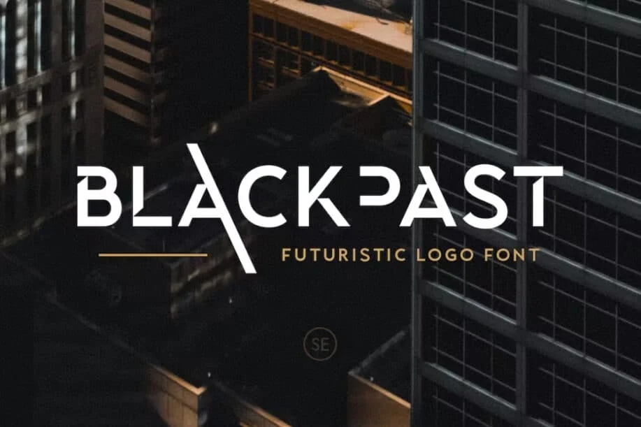 Blackpast — futurystyczna czcionka logo