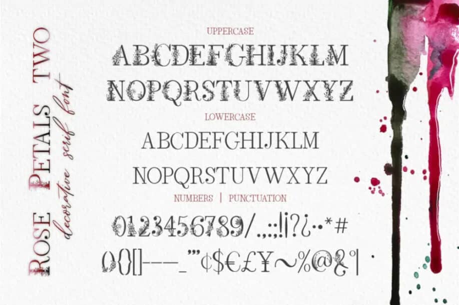 Font Duo petale de trandafir