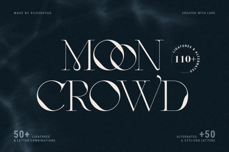 Moon Crowd – Serif ที่สง่างามและมีสไตล์