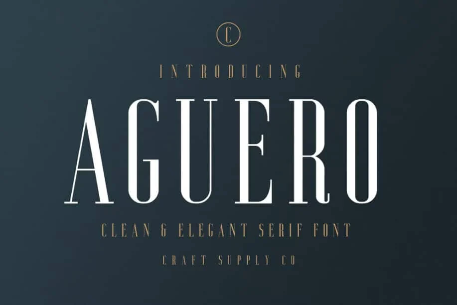 Aguero Serif - 干净优雅的衬线字体