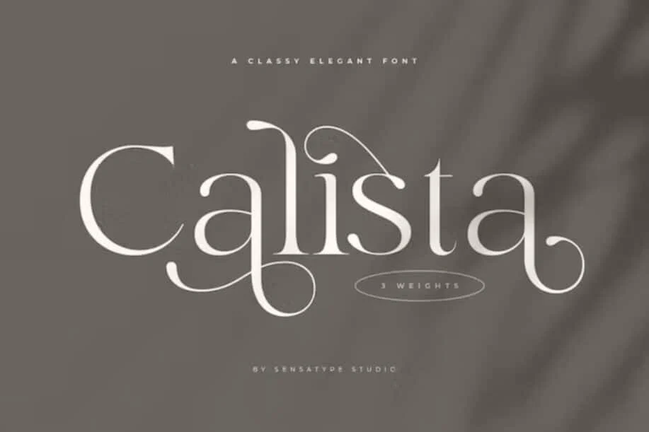 Calista - 經典優雅的襯線字體