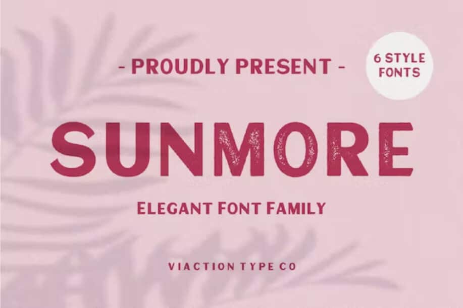 ตระกูลแบบอักษร Sunmore Elegant