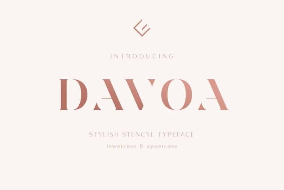 Davoa – エレガントなステンシル書体