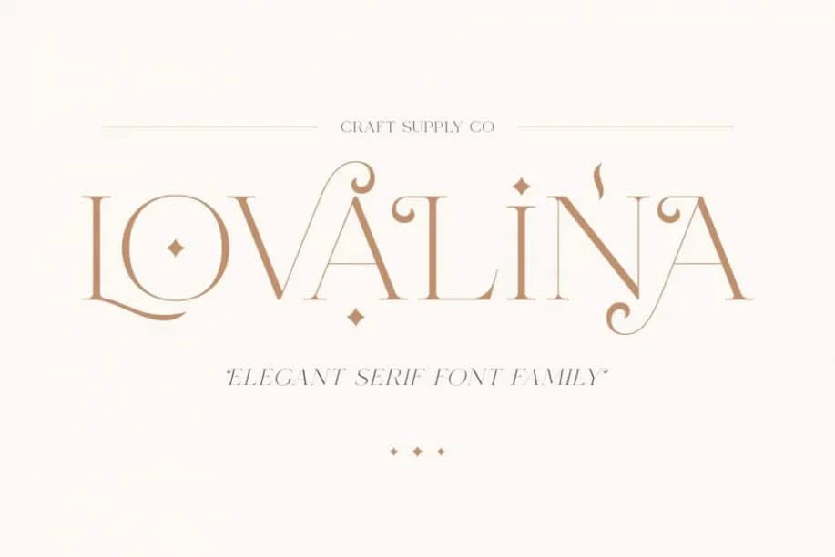 Lovalina – Familia elegantă de fonturi Serif