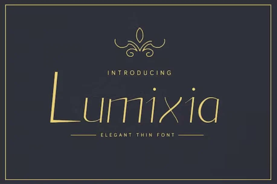 Lumixia - Font subțire elegant