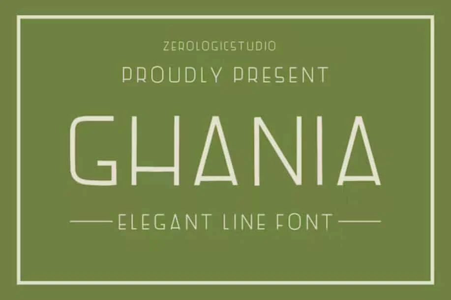 Ghania Elegant Line Font