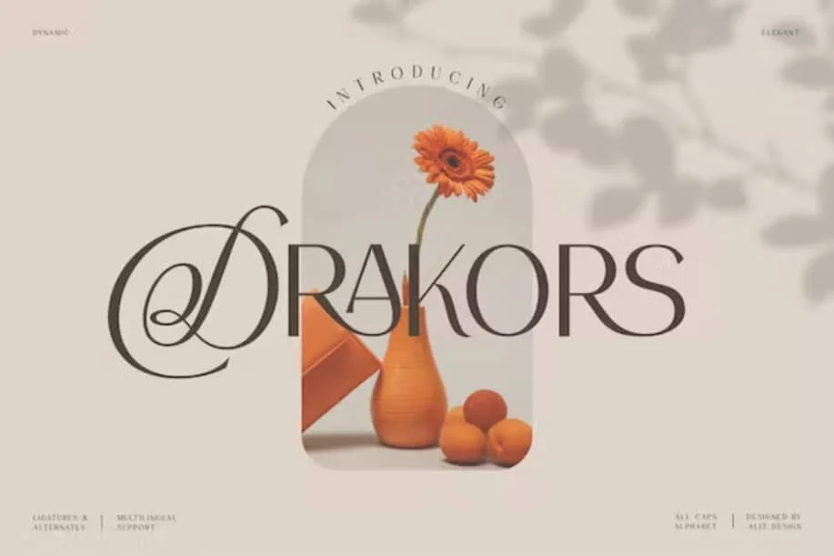 Drakors elegante Schriftart