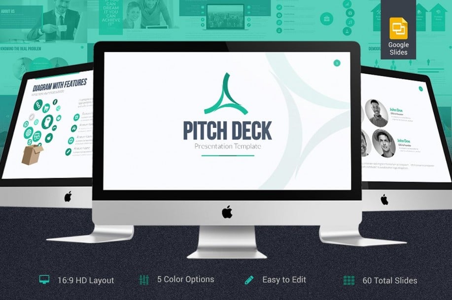 Pitch Deck Шаблон слайдов Google