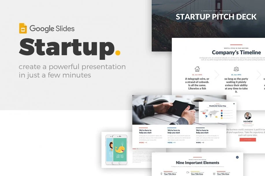 Startup Pitch - ธีม Google สไลด์