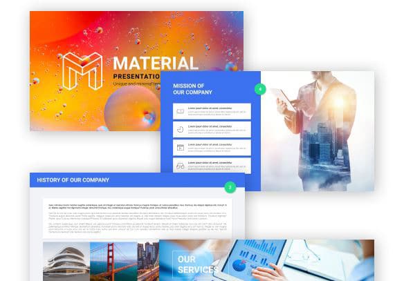 materiale diapositive modello di diapositive di google