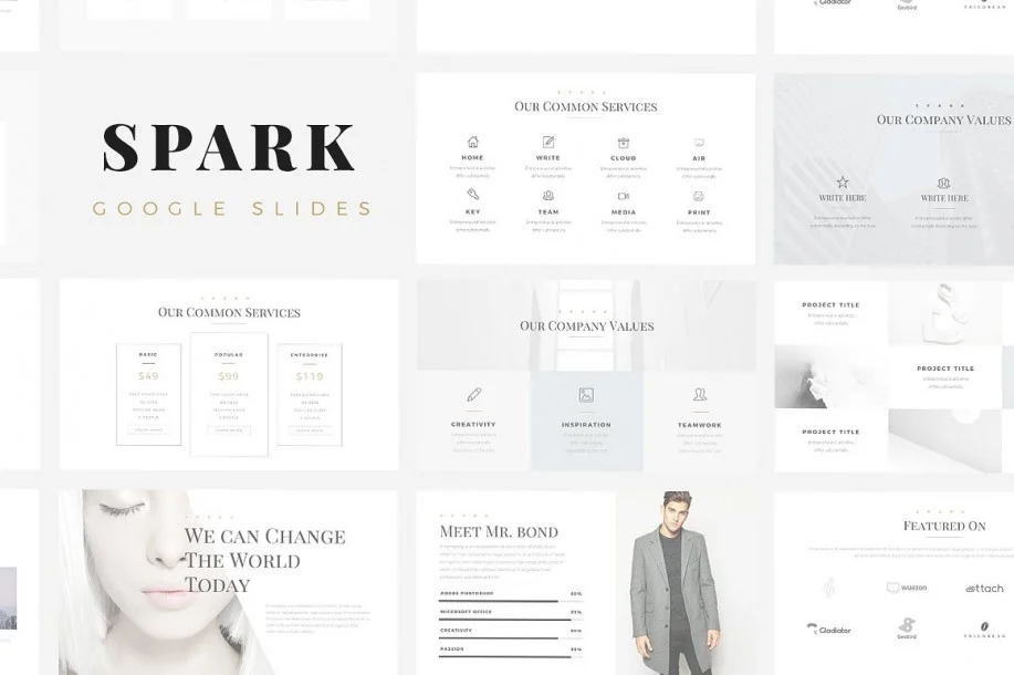 Spark Minimal Google Slides Template