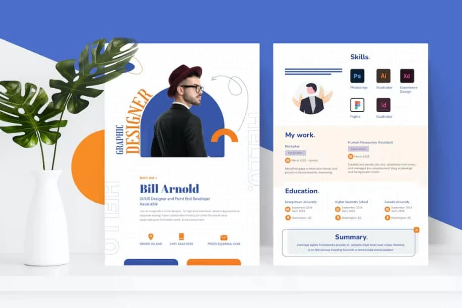 Template CV Desainer Grafis (Modern)