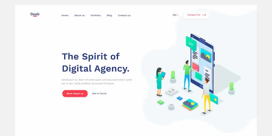 Doob Agency 무료 응답 HTML CSS 웹 템플릿