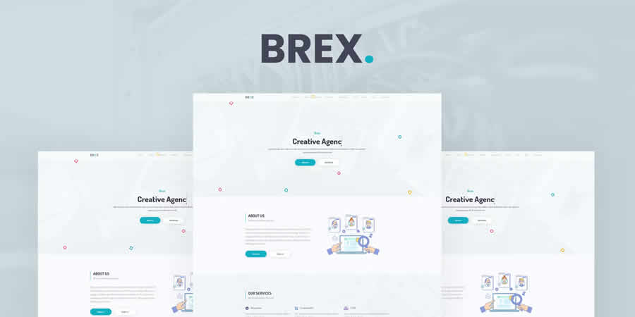 Brex One-Page Parallax เทมเพลตเว็บ HTML CSS ที่ตอบสนองได้ฟรี