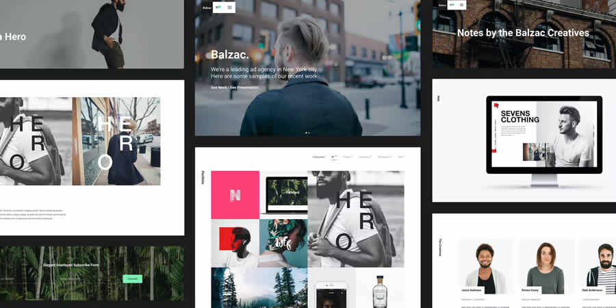 Balzac Creative HTML5 Agencies 免费响应式 HTML CSS 网页模板