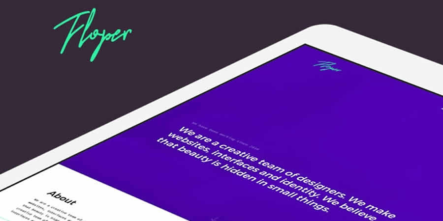 Floper One-Page Portfolio เทมเพลตเว็บ HTML CSS ที่ตอบสนองได้ฟรี