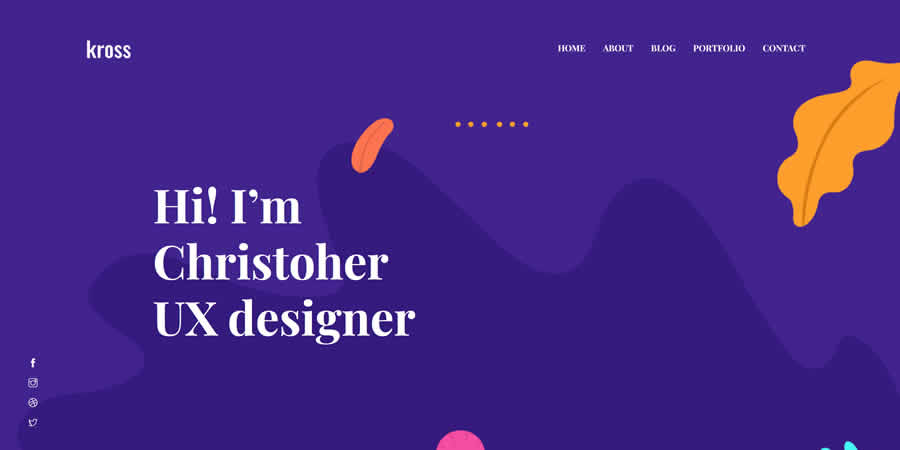 Kross Creative Portfolio 免费响应式 HTML CSS 网页模板