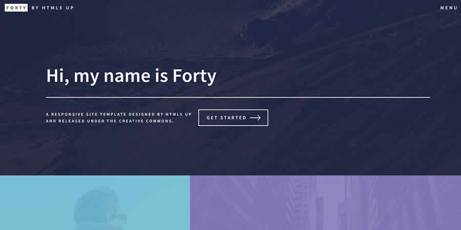 Forty HTML5 Responsivo HTML CSS Web Template