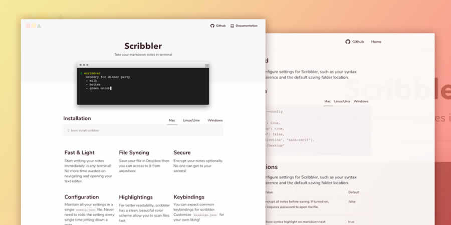 Scribbler Landing Page Șablon web CSS HTML responsiv gratuit