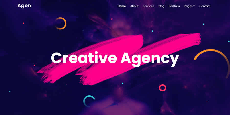 Plantilla web HTML CSS responsiva gratuita de Agen Creative Agency