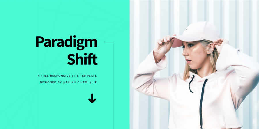 Plantilla web HTML CSS receptiva gratuita de Paradigm Shift