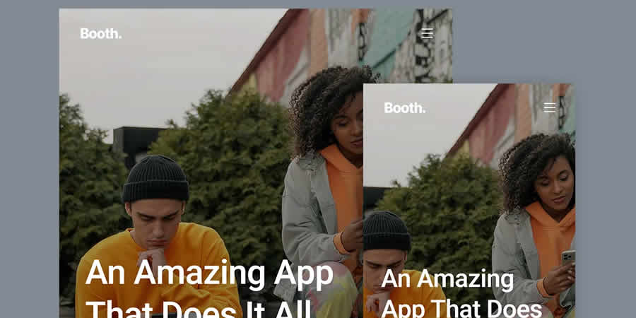 Booth Uygulaması Açılış Sayfası Ücretsiz Duyarlı HTML CSS Web Şablonu