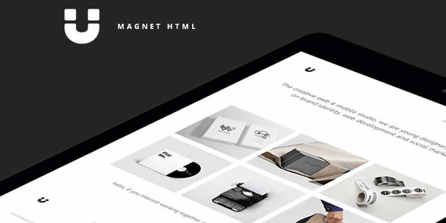 Mıknatıs Minimalist Portföy Ücretsiz Duyarlı HTML CSS Web Şablonu