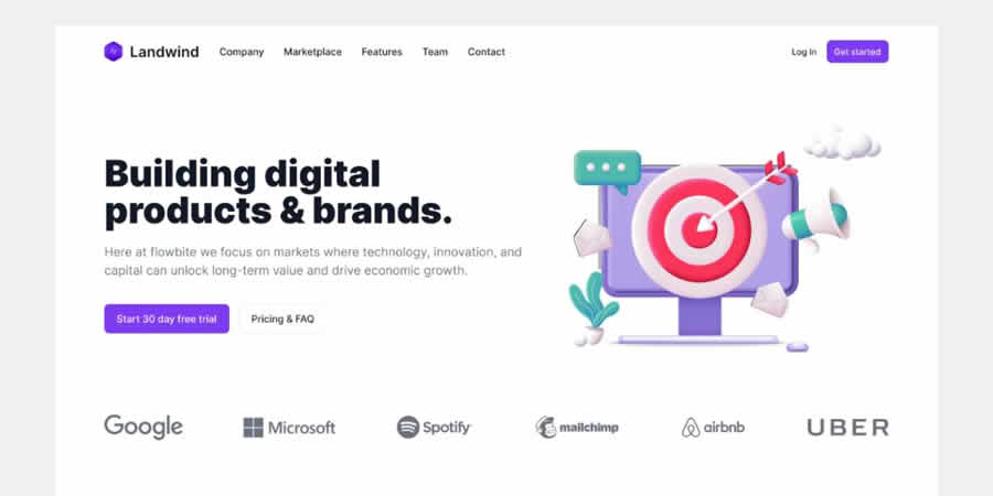 Landwind Landing Page Șablon web CSS HTML responsiv gratuit