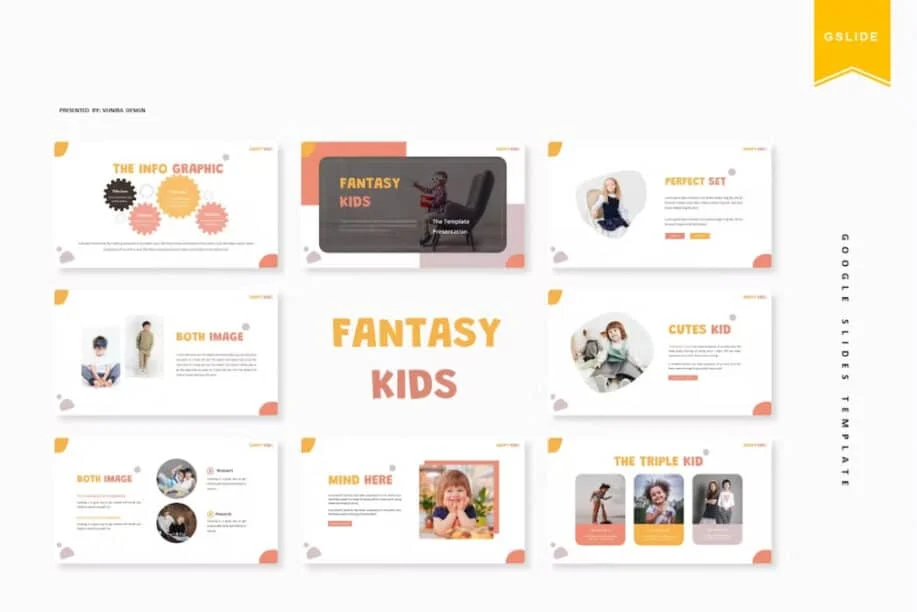 Șablon de prezentare Google Fantasy Kids