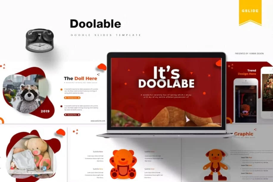 Doolable: un modello di diapositive Google con tema bambola