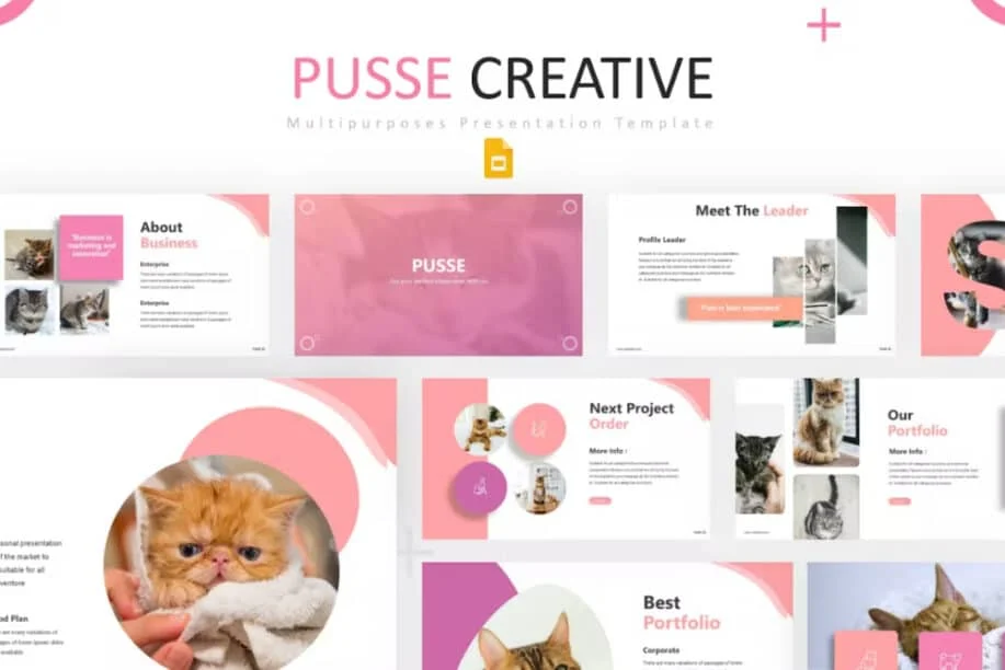 Pusse - modelo multiuso para Google Slides