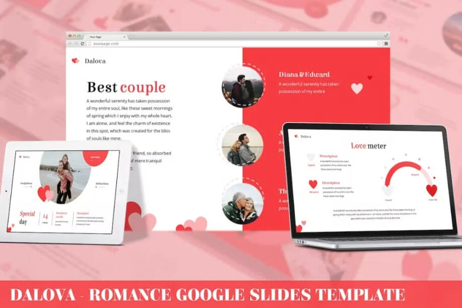 Dalova - Modello di presentazioni Google romantiche