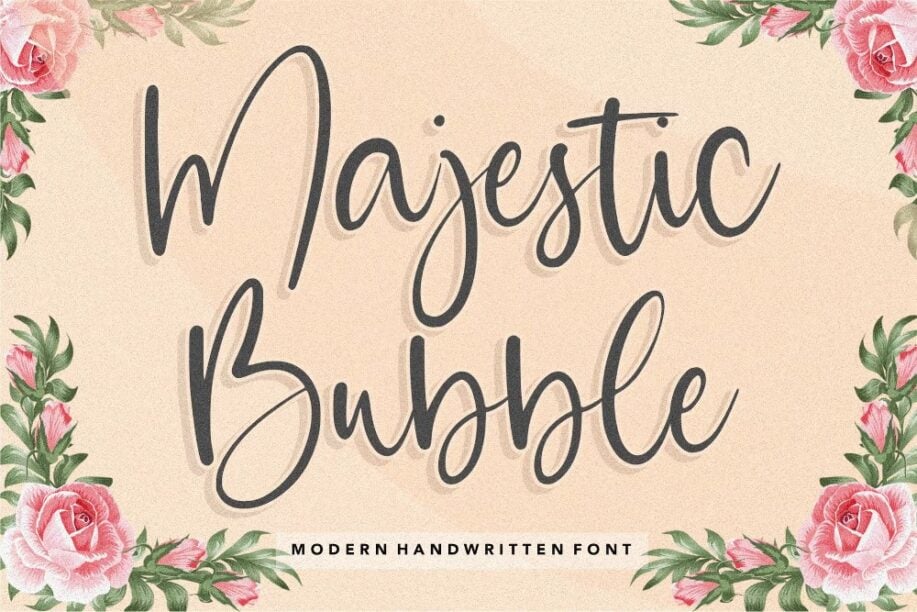 Majestic Bubble 脚本字体