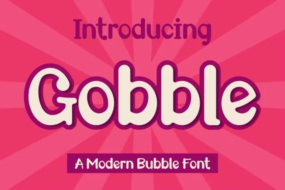 Gobble - Un moderno carattere a bolle