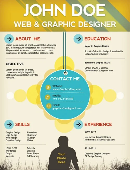 Modèle de CV créatif / CV PSD